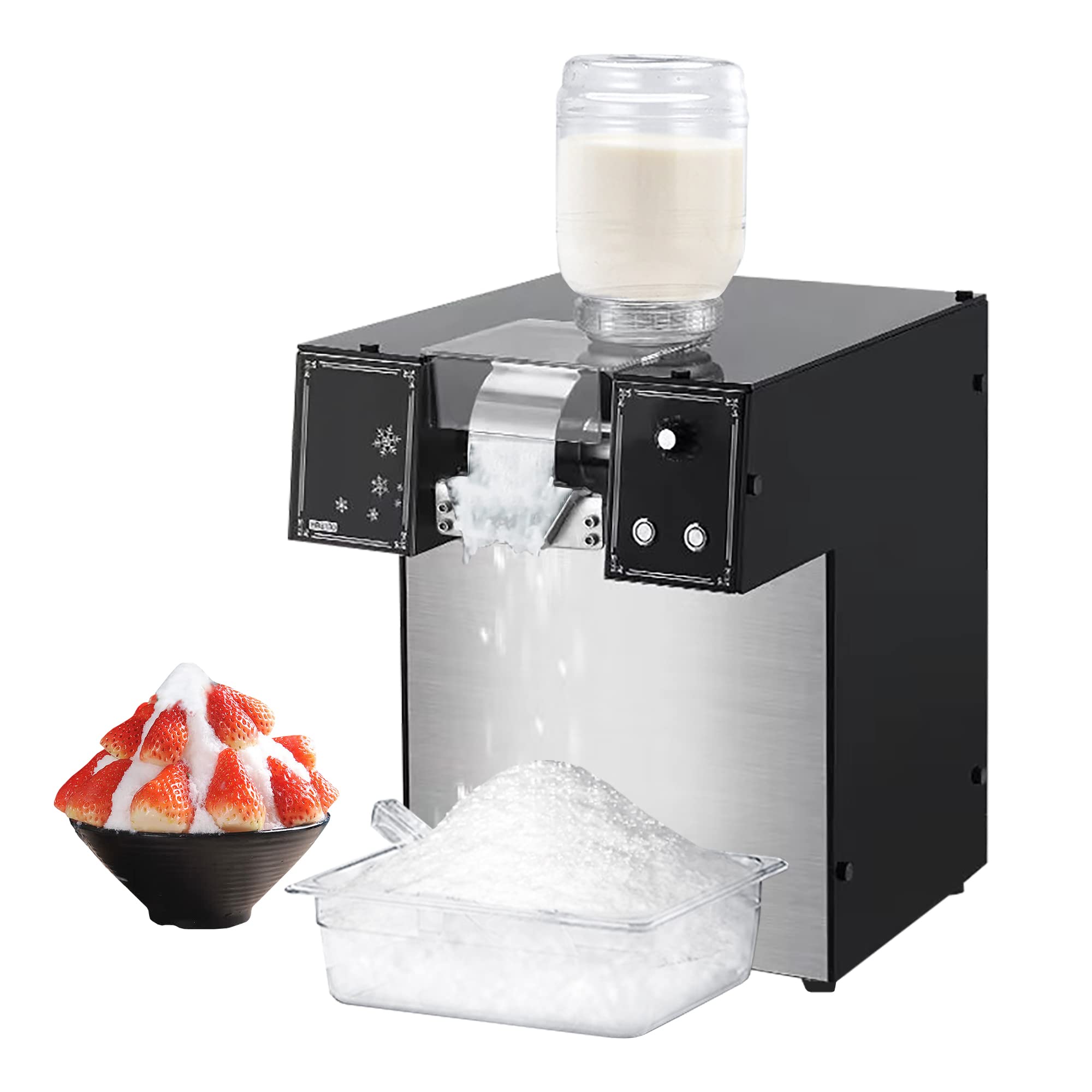 Amazon｜電動スノーフレーク製氷機、1000W商用製氷機、自動